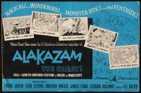 5z410 ALAKAZAM THE GREAT pressbook '61 Saiyu-ki, early Japanese fantasy anime, cool cartoon art!