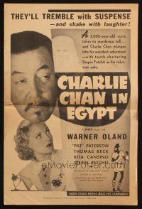 5z469 CHARLIE CHAN IN EGYPT pressbook '35 great images of Asian detective Warner Oland!