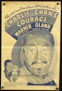 5z474 CHARLIE CHAN'S COURAGE pressbook '34 cool art of Asian detective Warner Oland!