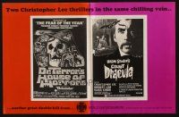 5z495 COUNT DRACULA/DR. TERROR'S HOUSE OF HORRORS pressbook '70s Christopher Lee double bill