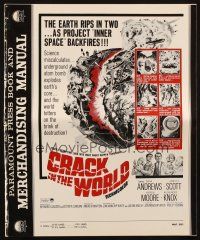 5z499 CRACK IN THE WORLD pressbook '65 atom bomb explodes, thank God it's only a motion picture!
