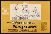 5z538 EVERY DAY'S A HOLIDAY pressbook R57 De Sica's Gold of Naples, Silvana Mangano, Sophia Loren!