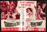 5z579 GHOST IN THE INVISIBLE BIKINI pressbook '66 Boris Karloff + sexy girls & wacky horror images!