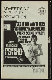 5z810 PSYCHO pressbook R69 sexy half-dressed Janet Leigh, Anthony Perkins, Alfred Hitchcock