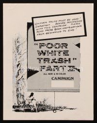 5z843 SCUM OF THE EARTH pressbook R76 see the real Poor White Trash Part II!