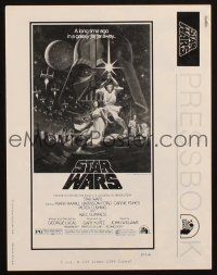 5z884 STAR WARS pressbook '77 George Lucas classic sci-fi epic, great art by Tom Jung!
