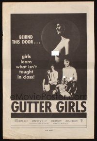 5z996 YELLOW TEDDYBEARS pressbook '64 sexy Gutter Girls learn what isn't taught in class!