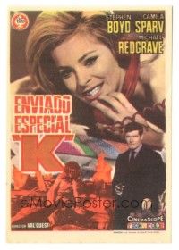 5z022 ASSIGNMENT K Spanish herald '68 different image of Stephen Boyd & sexy Camilla Sparv!