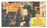 5z030 BEAST FROM 20,000 FATHOMS Spanish herald '53 Ray Bradbury, best monster image!