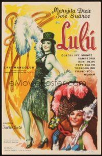 5z082 EL GLOBO AZUL Spanish herald '63 great art of sexy Marujita as Lulu!