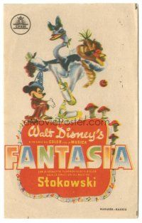 5z090 FANTASIA Spanish herald R58 art of Mickey Mouse & others, Disney musical cartoon classic!