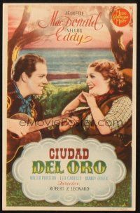 5z107 GIRL OF THE GOLDEN WEST Spanish herald '38 Nelson Eddy playing guitar for Jeanette MacDonald