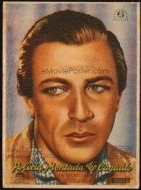 5z193 NORTH WEST MOUNTED POLICE Spanish herald '45 Cecil B. DeMille, portrait of Gary Cooper!