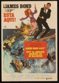 5z200 ON HER MAJESTY'S SECRET SERVICE Spanish herald '69 George Lazenby's only James Bond movie!