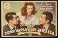 5z213 PHILADELPHIA STORY Spanish herald '44 Katharine Hepburn, Cary Grant, James Stewart, different