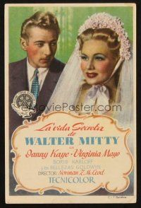 5z243 SECRET LIFE OF WALTER MITTY Spanish herald '47 Danny Kaye, Virginia Mayo, James Thurber