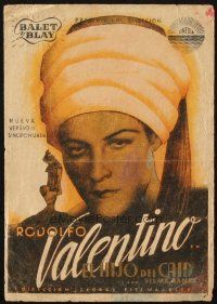 5z261 SON OF THE SHEIK Spanish herald R30s Rudolph Valentino, the world's greatest screen lover!