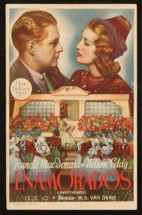 5z273 SWEETHEARTS Spanish herald '38 different image of Nelson Eddy & pretty Jeanette MacDonald!