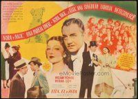 5z281 AFTER THE THIN MAN Spanish herald '41 William Powell, Myrna Loy & Asta the dog too!