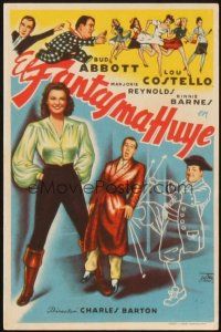 5z291 TIME OF THEIR LIVES Spanish herald '46 Bud Abbott & Lou Costello w/pretty Marjorie Reynolds!
