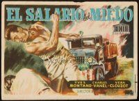 5z304 WAGES OF FEAR Spanish herald '53 Yves Montand, Henri-Georges Clouzot, different Jano art!