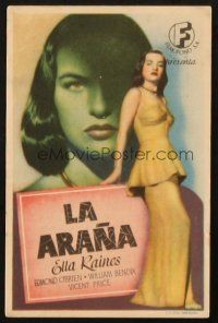 5z307 WEB Spanish herald '47 different image of sexy Ella Raines full-length & close up, film noir!