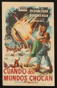 5z310 WHEN WORLDS COLLIDE Spanish herald '54 George Pal doomsday classic, different Jano art!