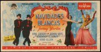 5z311 WHITE CHRISTMAS Spanish herald '54 Bing Crosby, Danny Kaye, Clooney, Vera-Ellen, Fortuny art