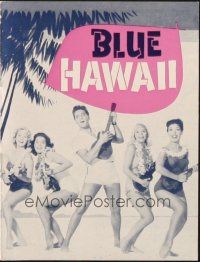 5z324 BLUE HAWAII Danish program '62 different images of Elvis Presley & sexy beach babes!