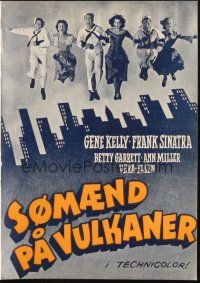 5z364 ON THE TOWN Danish program '50 Gene Kelly, Frank Sinatra, sexy Ann Miller's legs, different!