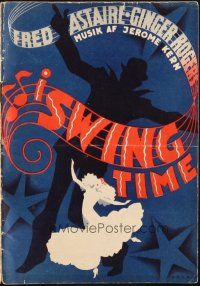 5z380 SWING TIME Danish program '37 wonderful image of Fred Astaire dancing with Ginger Rogers!