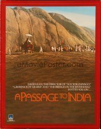 5z789 PASSAGE TO INDIA English pressbook '85 David Lean, Alec Guinness, cool desert design!