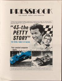 5z399 43: THE RICHARD PETTY STORY pressbook '72 NASCAR race car driver Darren McGavin!