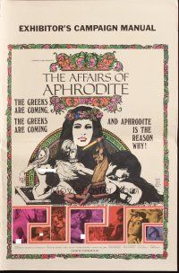 5z407 AFFAIRS OF APHRODITE pressbook '70 the Greeks are coming and she's the reason why!
