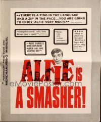 5z411 ALFIE pressbook '66 British cad Michael Caine loves them and leaves them, ask any girl!