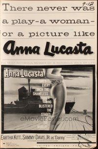 5z418 ANNA LUCASTA pressbook '59 art of red-hot night-time girl Eartha Kitt & Sammy Davis Jr.!