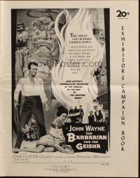 5z427 BARBARIAN & THE GEISHA pressbook '58 John Wayne & Eiko Ando, directed by John Huston!