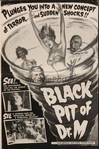 5z443 BLACK PIT OF DR. M pressbook '61 plunges you into a new concept of terror and sudden shocks!