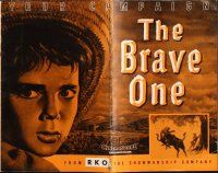 5z450 BRAVE ONE pressbook '56 Irving Rapper directed western, written by Dalton Trumbo!