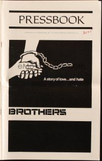 5z451 BROTHERS pressbook '77 Bernie Casey, Vonetta McGee, cool artwork by Saul Bass!