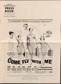 5z489 COME FLY WITH ME pressbook '63 sexy airline hostesses daydreaming of men!