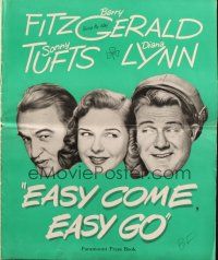 5z529 EASY COME, EASY GO pressbook '46 artwork of horse racing bettor Barry Fitzgerald!