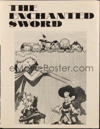 5z533 ENCHANTED SWORD pressbook '45 cool Spanish fantasy cartoon with monsters & witches!