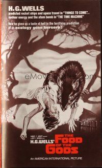 5z560 FOOD OF THE GODS pressbook '76 artwork of giant rat feasting on dead girl!