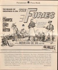 5z570 FURIES pressbook '50 Barbara Stanwyck, Wendell Corey, Walter Huston, Anthony Mann directed!