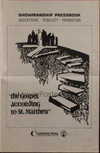5z594 GOSPEL ACCORDING TO ST. MATTHEW pressbook '66 Pasolini's Il Vangelo secondo Matteo!