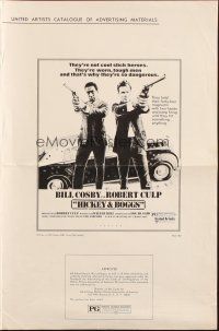 5z619 HICKEY & BOGGS pressbook '72 Bill Cosby & Robert Culp keep firing until they hit anything!
