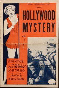 5z623 HOLLYWOOD HOODLUM pressbook '34 sexy June Clyde & Frank Albertson in a Hollywood Mystery!