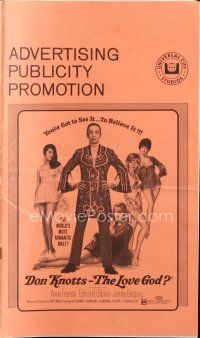 5z706 LOVE GOD pressbook '69 Don Knotts is the world's most romantic male with sexy babes!