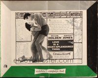 5z707 LOVE IS A MANY-SPLENDORED THING pressbook '55 William Holden romances Jennifer Jones!